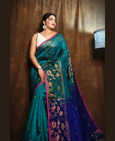 Handloom Cotton Silk Saree / Derpari Sty...