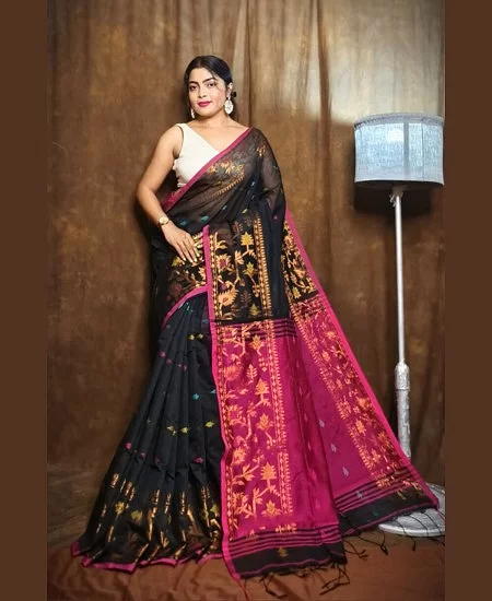 Handloom Cotton Silk Saree / Derpari Sty...