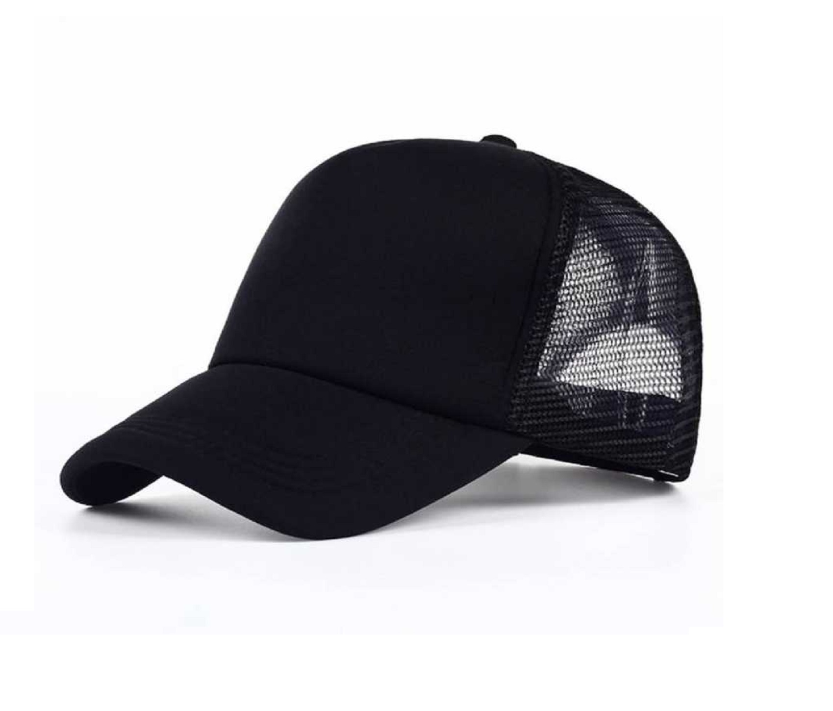 Plain Mesh Black Caps And Hats For Men T...