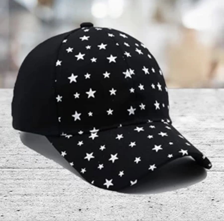 Star Pattren Black And White Color Sport...