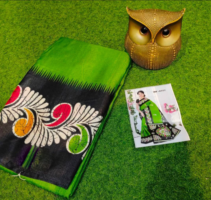 Elegant Semi Pure Silk Saree with Blouse...