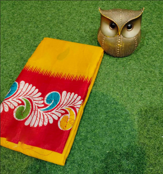 Elegant Semi Pure Silk Saree with Blouse...