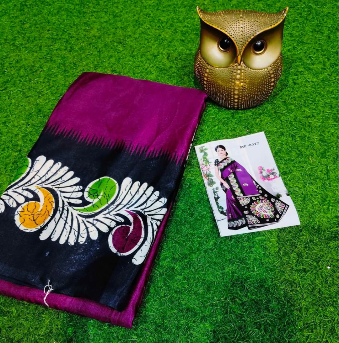 Elegant Semi Pure Silk Saree with Blouse...