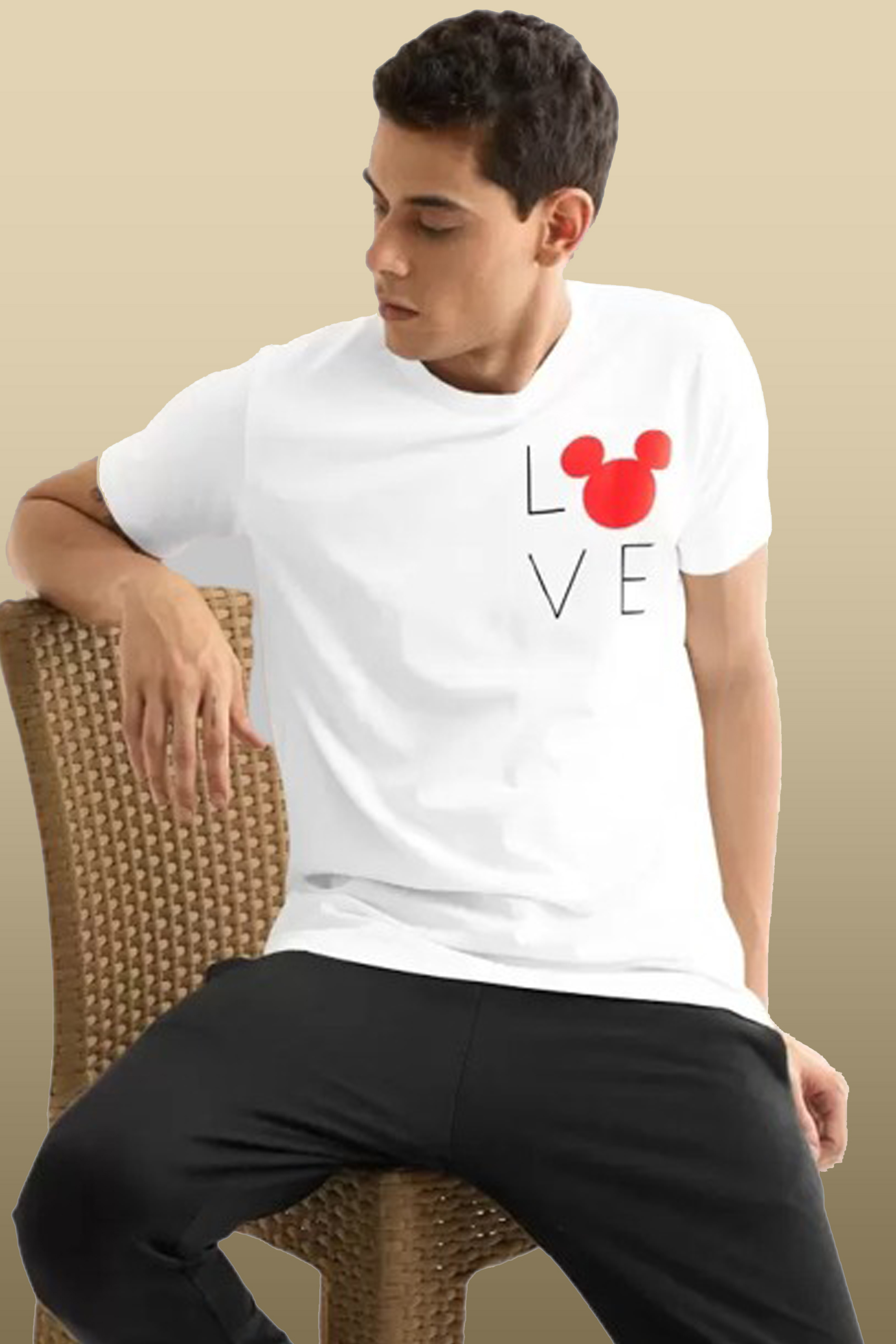 New Trendy Men’s White Polyester Relaxed...
