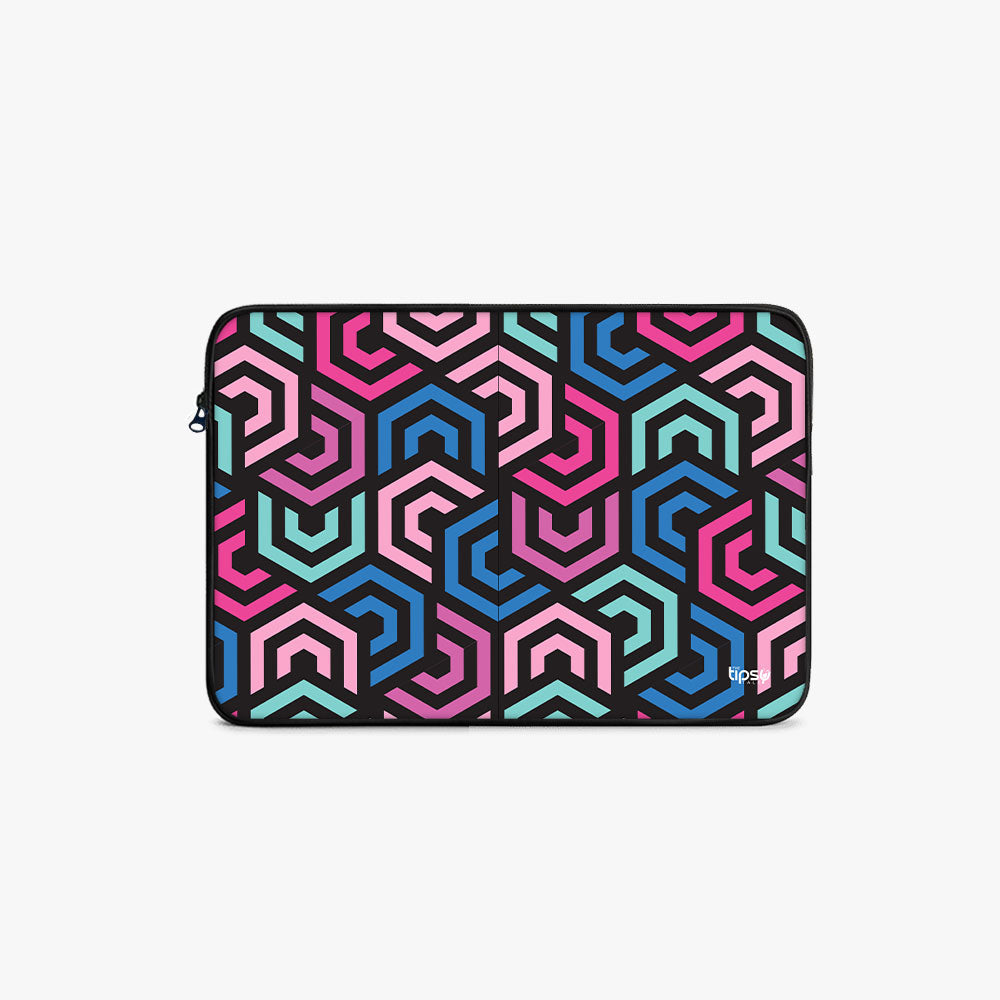 "HEXAGON ABSTRACT" Laptop Sleeves: Bold...