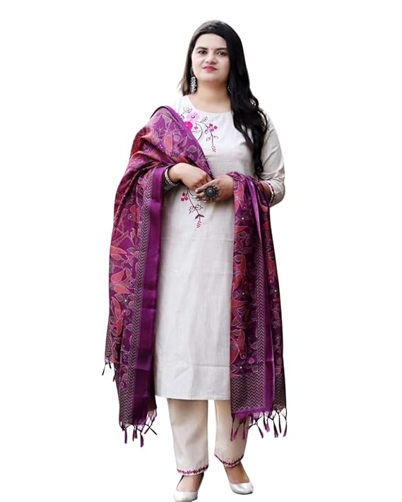 Women's Cotton Floral Printed Straight K...