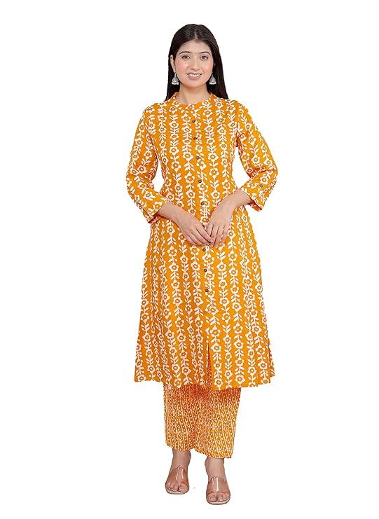 Women's Cotton Floral Printed Mandarin C...