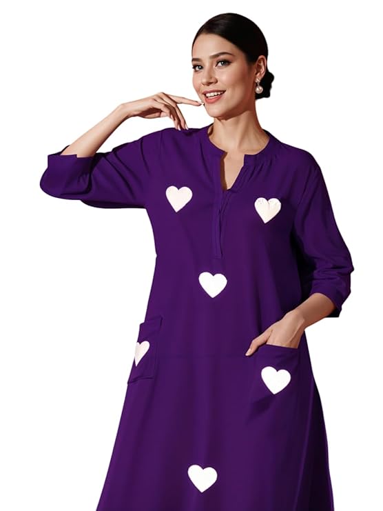 Women's Cotton Embroidered Straight Kurt...