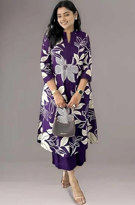 Women's Cotton Floral Printed Straight K...