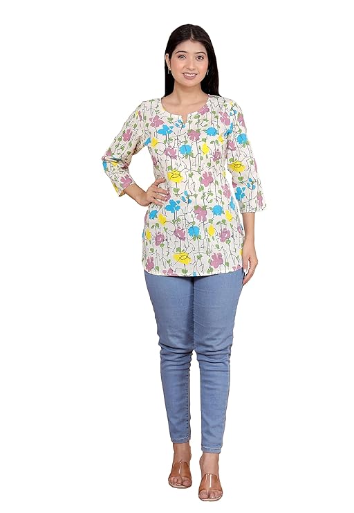 Women's Cotton Floral Printed Short Stra...