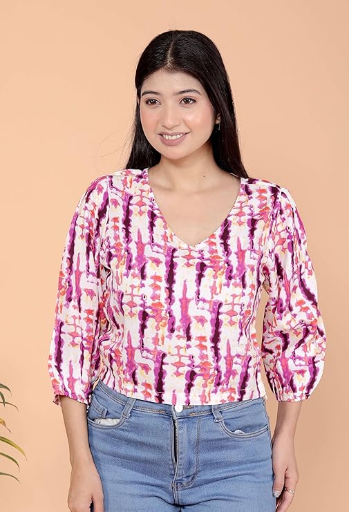 Women's Cotton Printed Straight Short Ku...