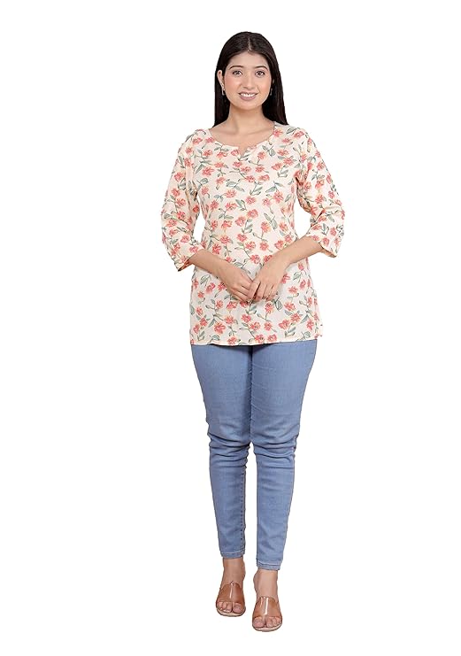 Women's Rayon Printed Short Kurti Women...