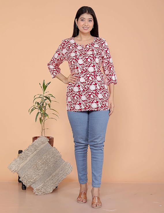 Women's Rayon Printed Stylish Kurta