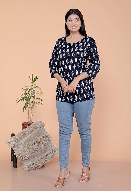 Women's Rayon Printed Stylish Kurta