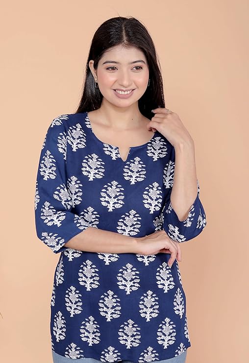 Women's Rayon Printed Stylish Kurta