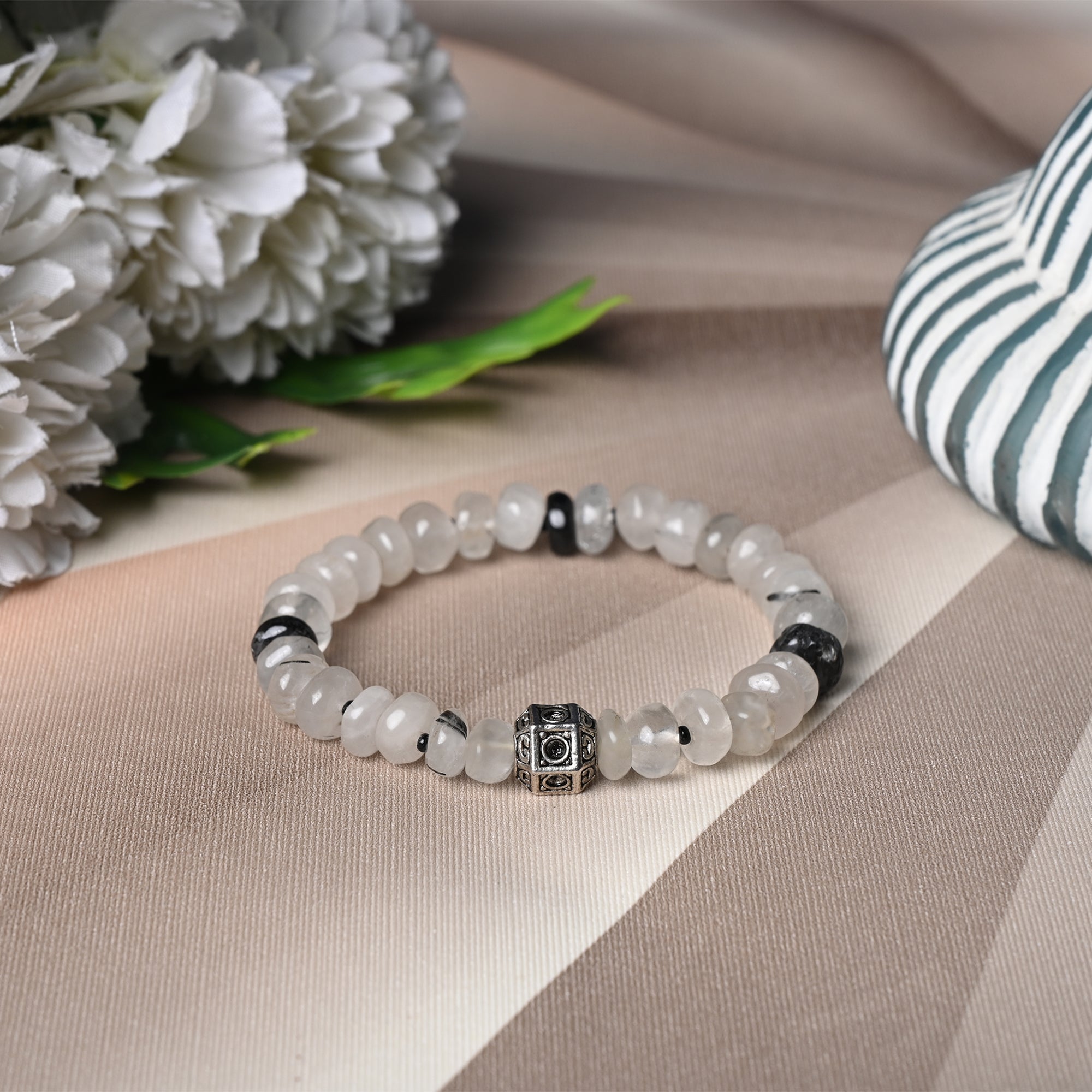 Tourmalinated Quartz Healing Bracelet –...