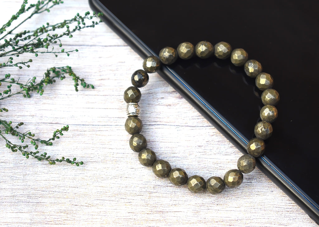 Natural Certified Pyrite Bracelet For Cr...