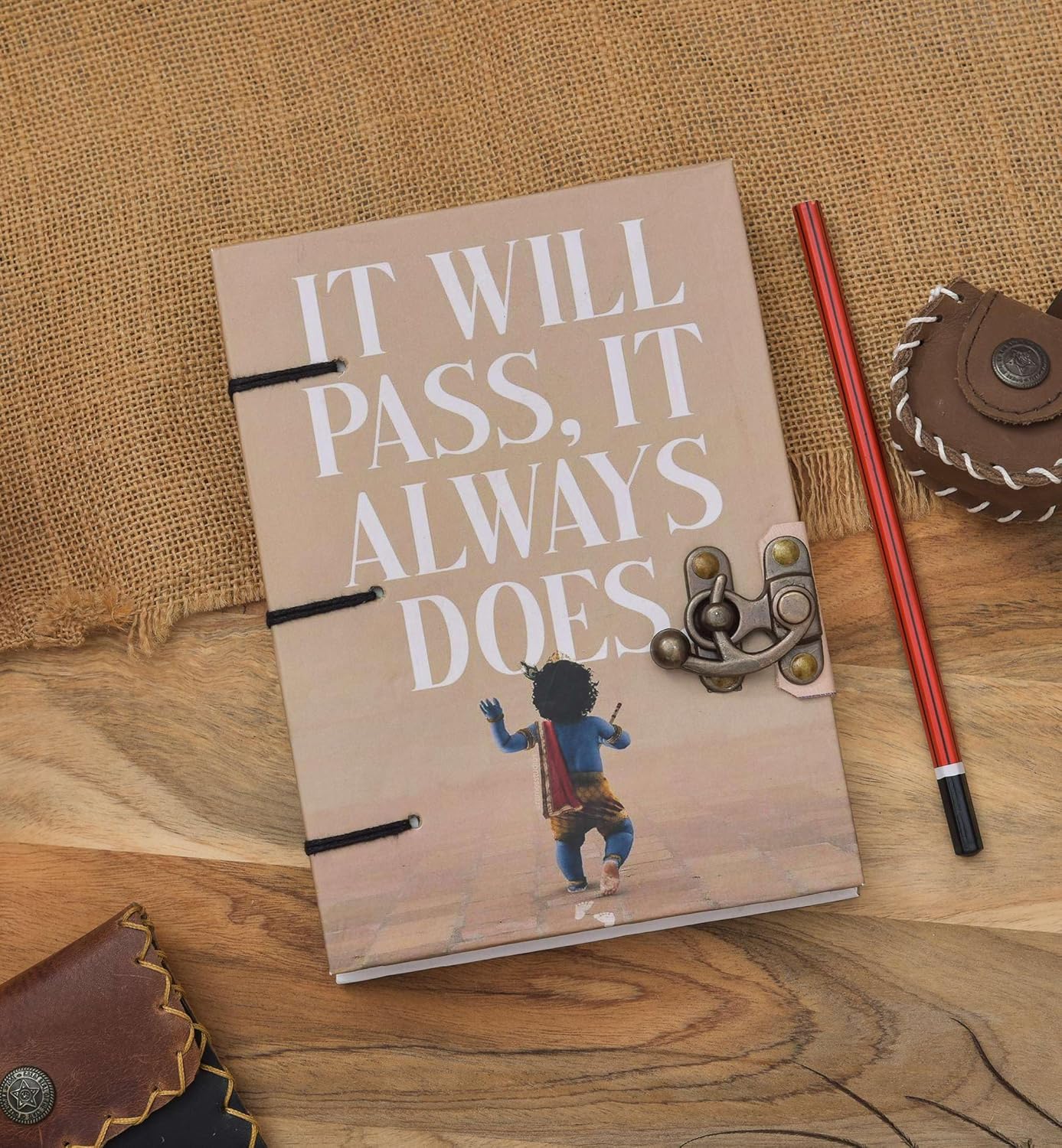 Handmade Printed Cardboard Journal Diary...