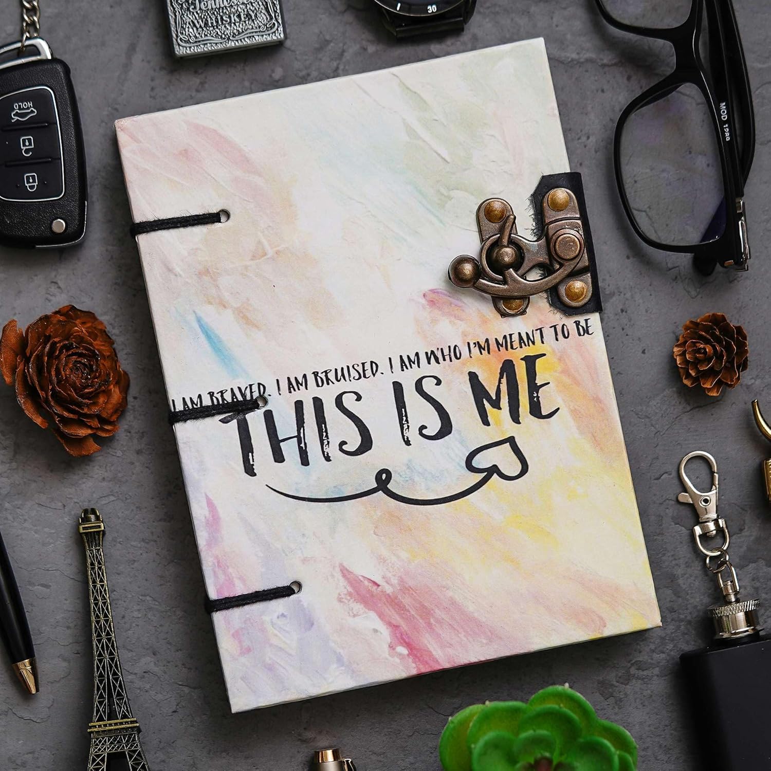 Handmade Printed Cardboard Journal Diary...