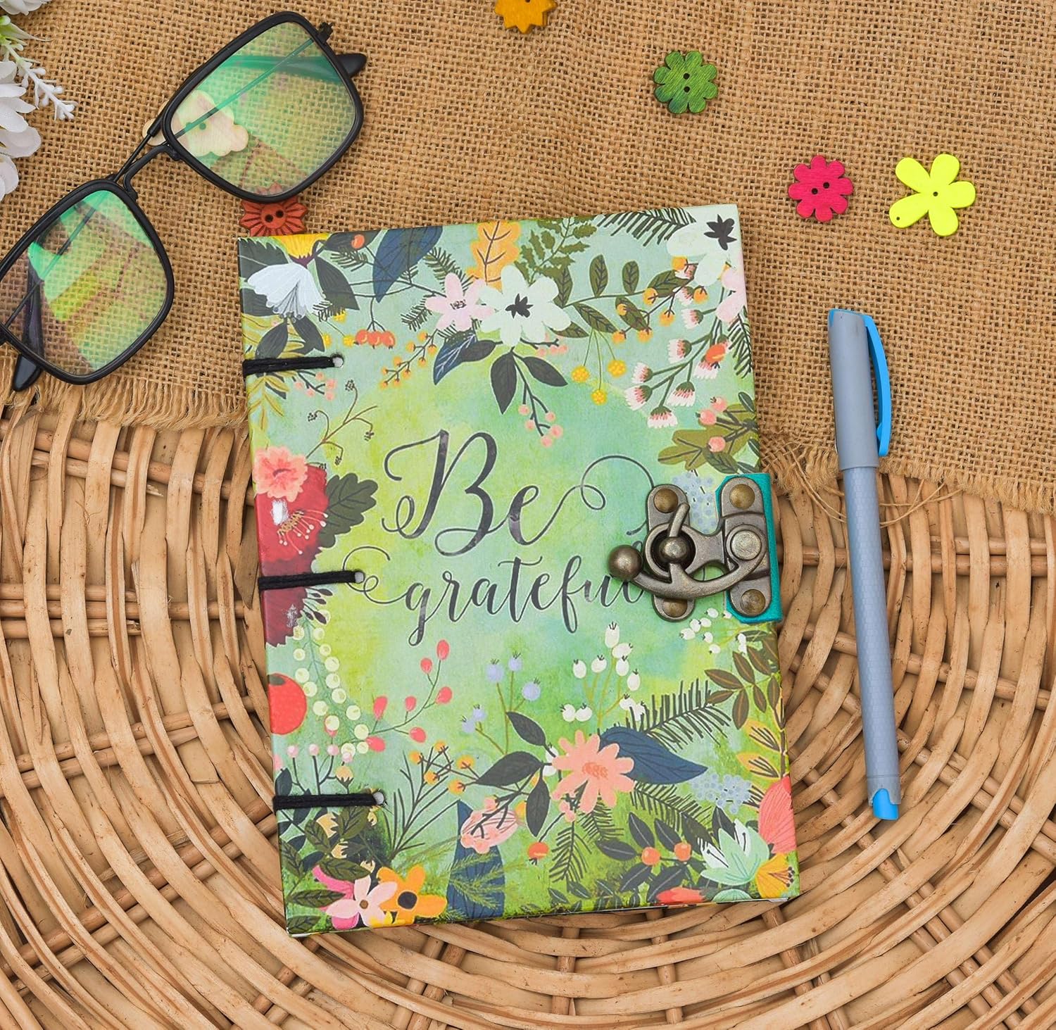Handmade Printed Cardboard Journal Diary...