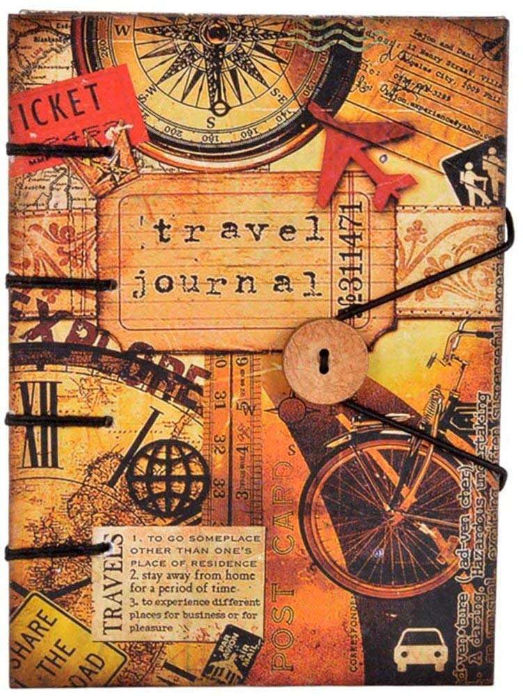 Handmade Printed Cardboard Journal Diary...
