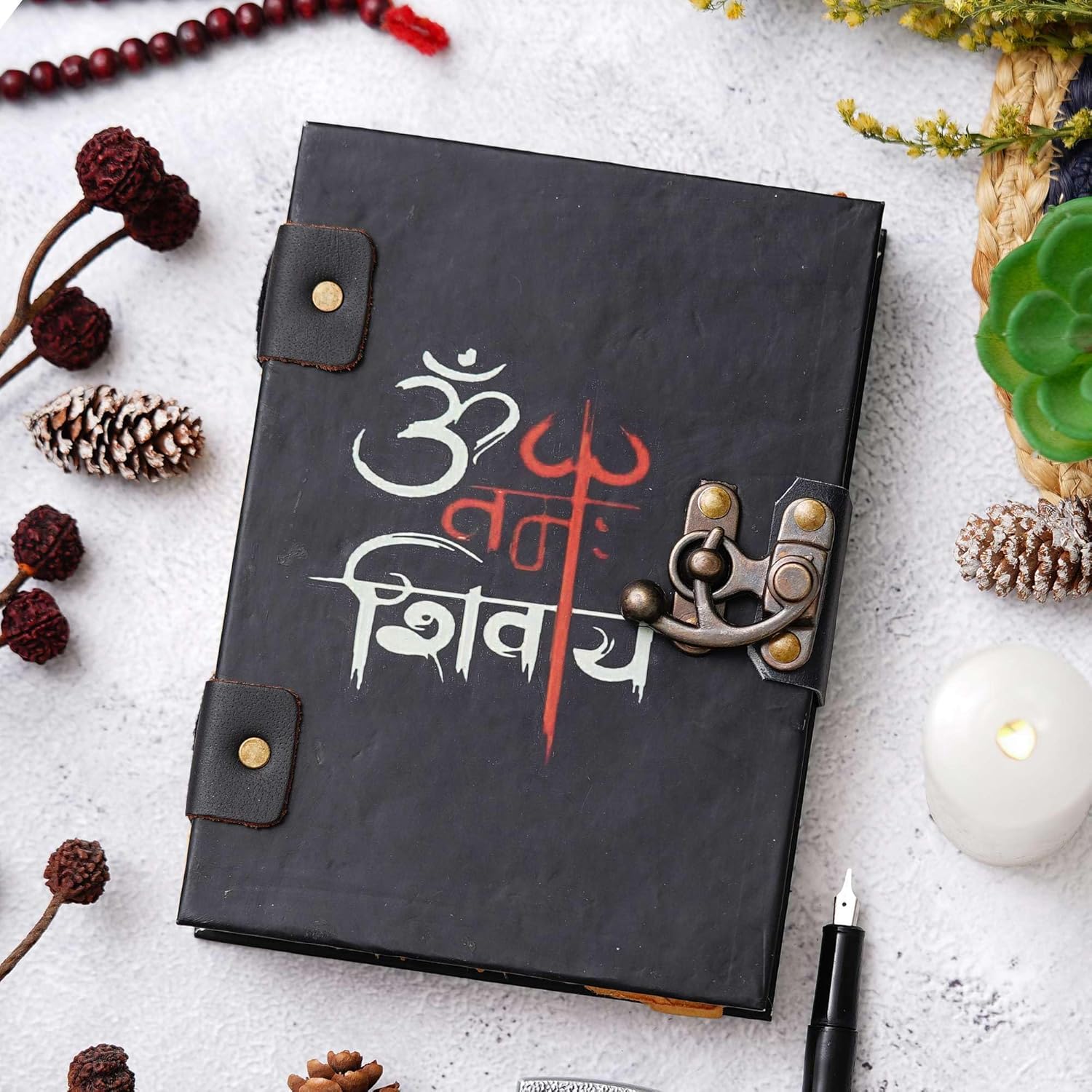 Handmade Printed Cardboard Journal Diary...