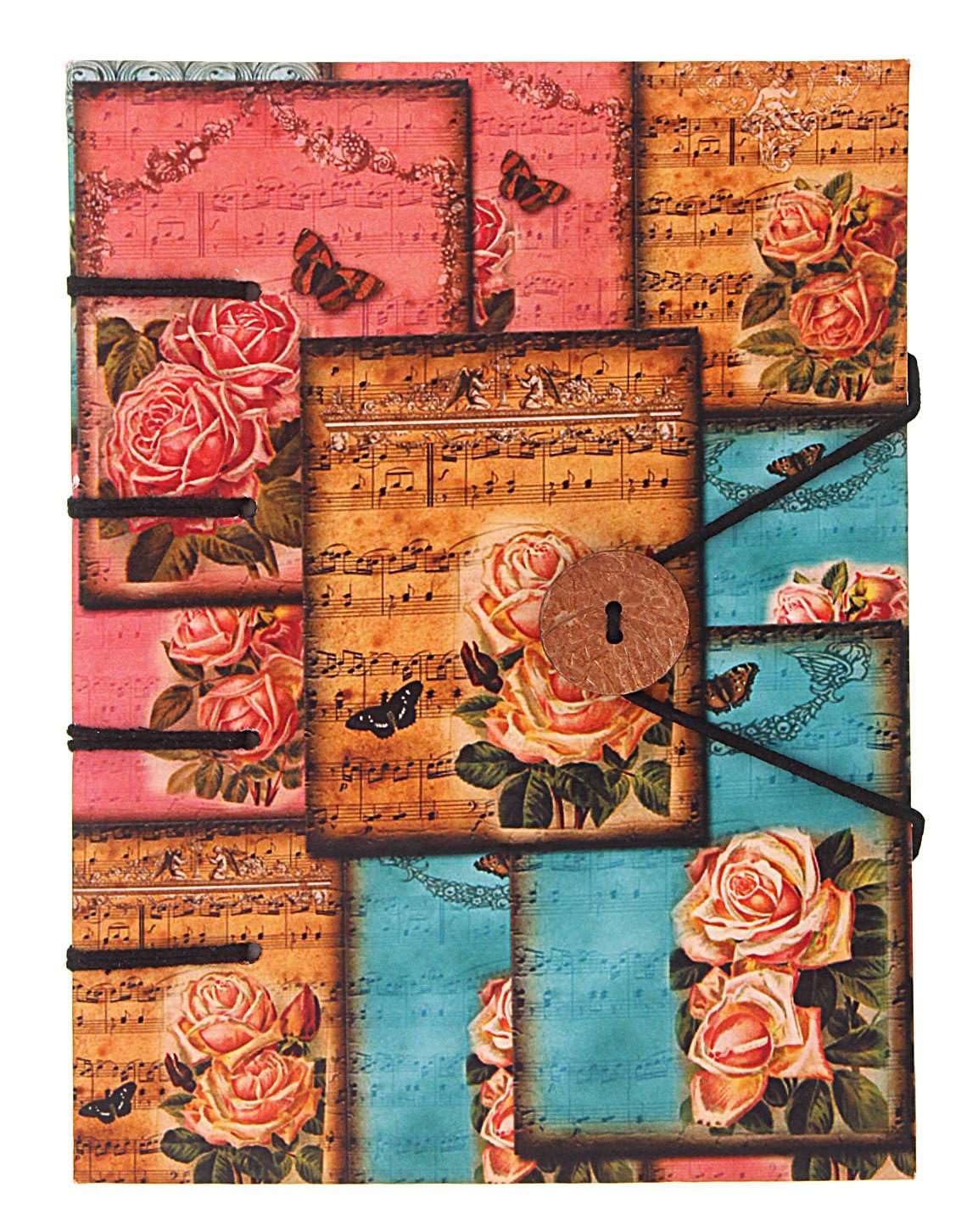 Handmade Printed Cardboard Journal Diary...