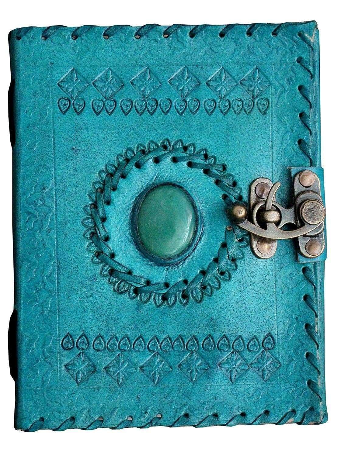 Leather Journal Diary With Metal Lock Vi...