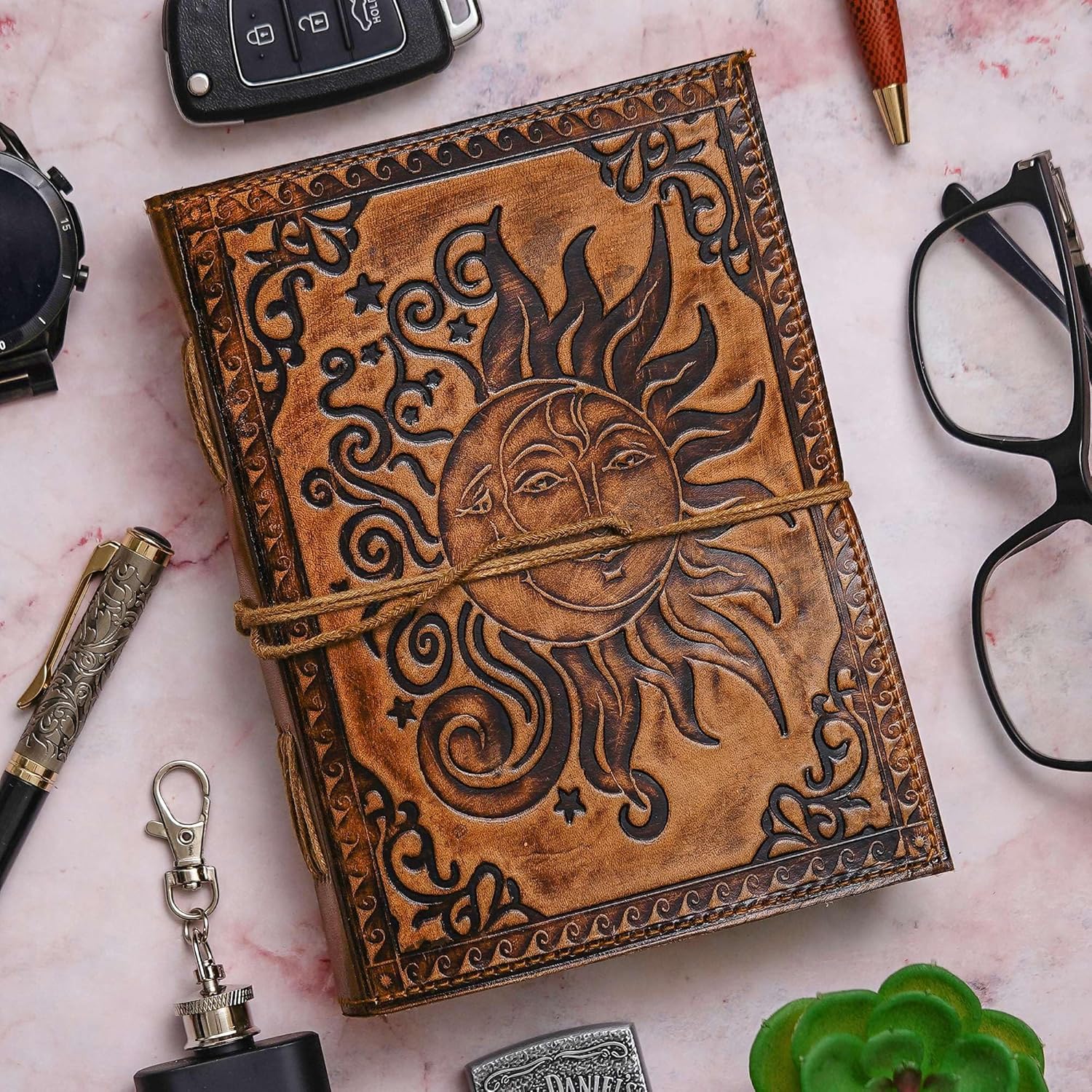 Vintage Handmade Genuine Leather Diary J...