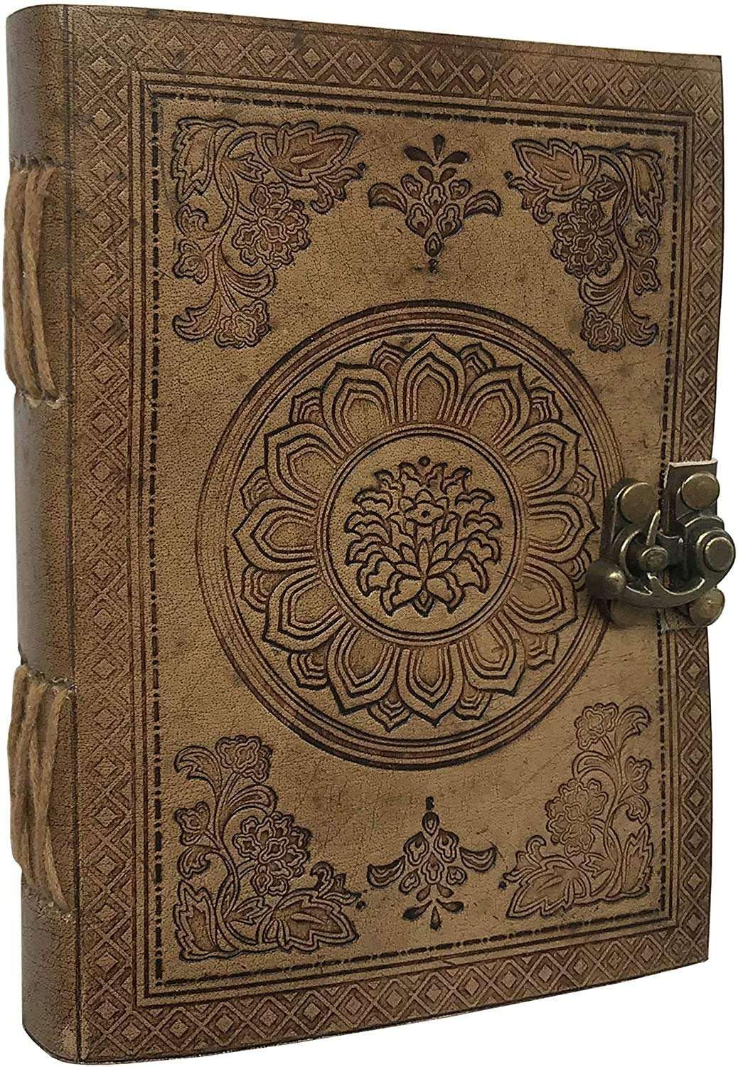 Leather Journal Diary With Metal Lock Vi...