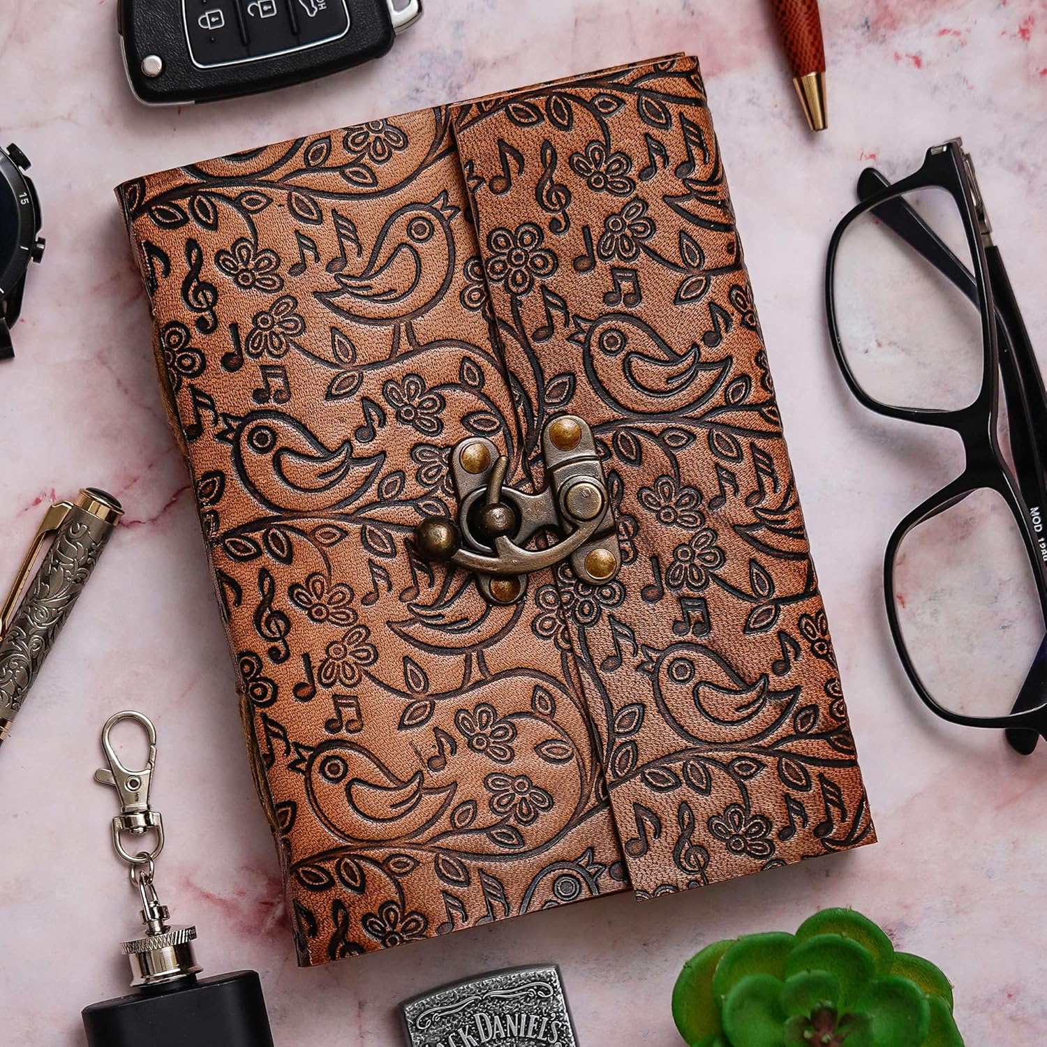 Vintage Handmade Genuine Leather Diary J...
