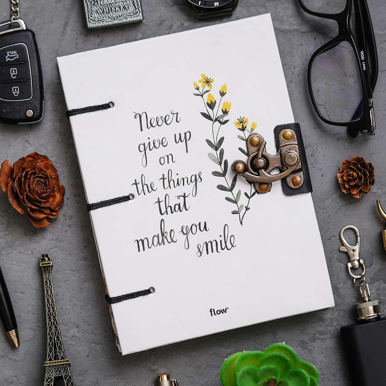 Handmade Printed Cardboard Journal Diary...