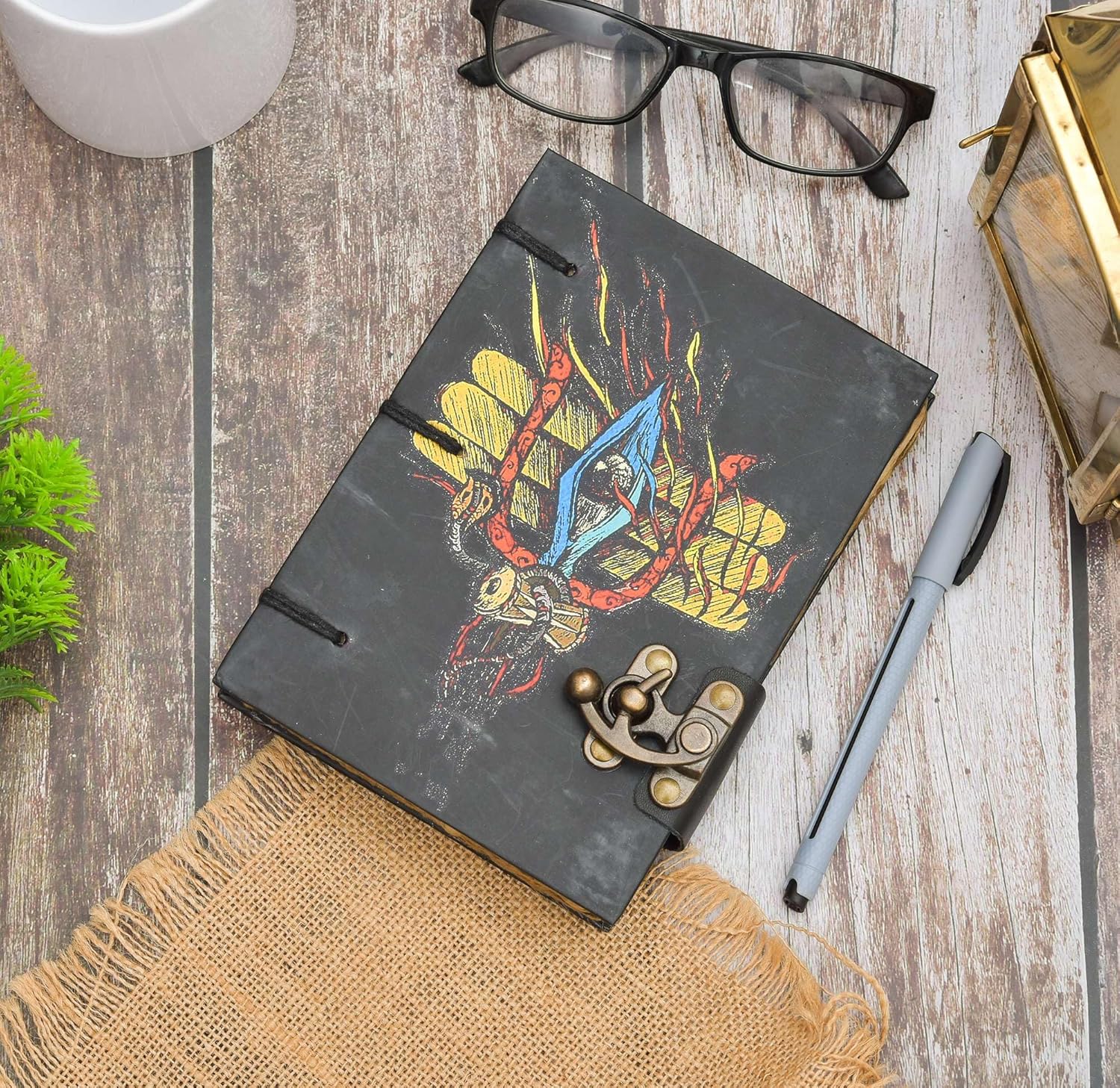 Handmade Printed Cardboard Journal Diary...