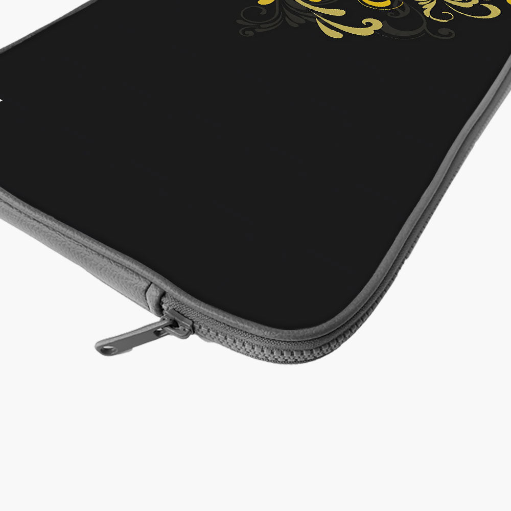 " Black Abstract Leaf" Laptop Sleeves:Bo...
