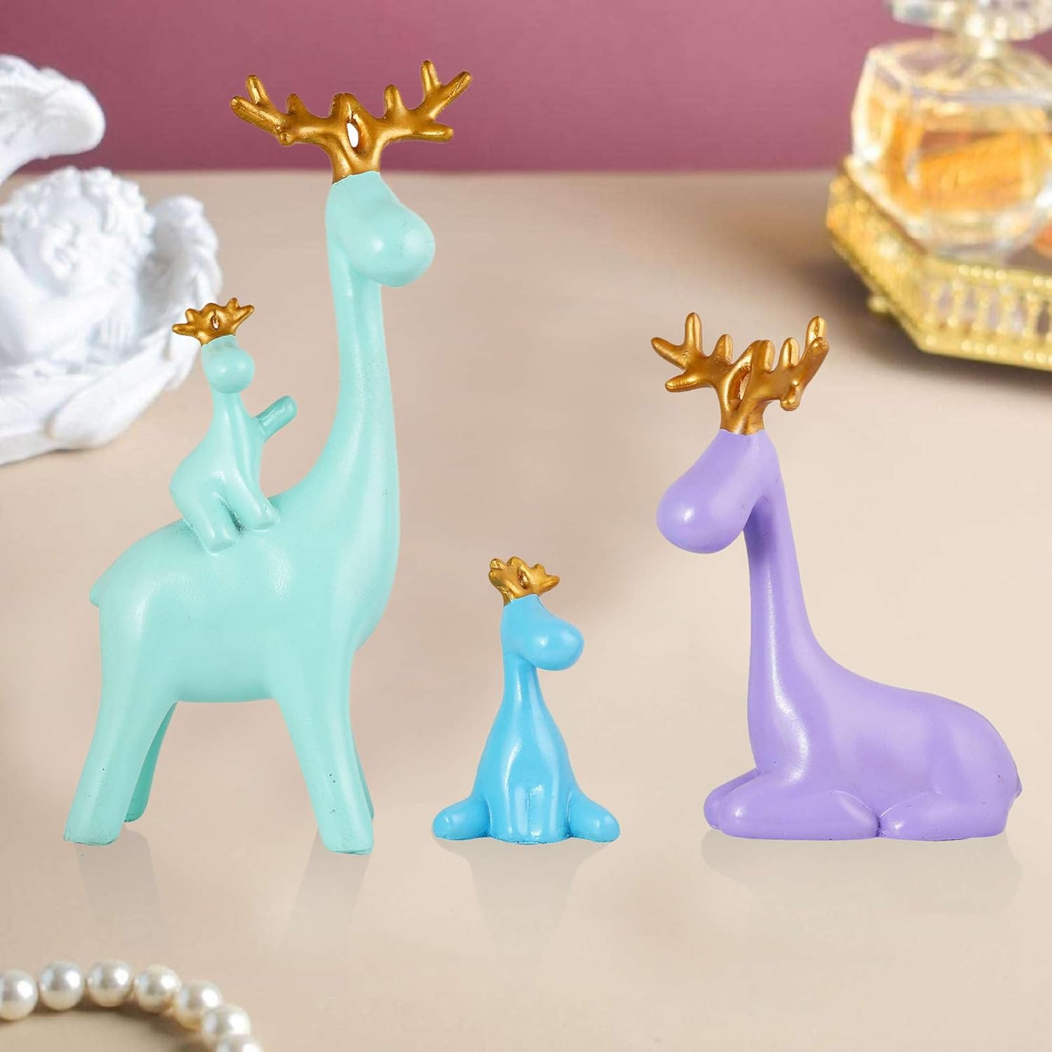 Deer Family Showpiece (Set of 3) for Hom...