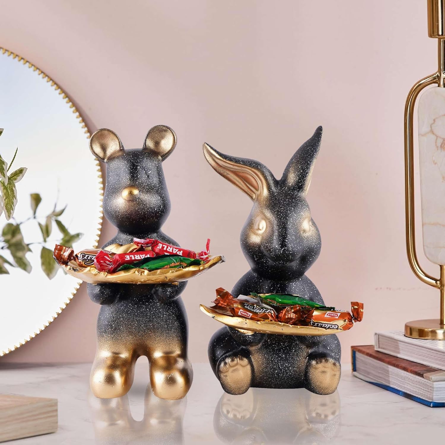 Home Decor Animal Statues Set of Two Dec...