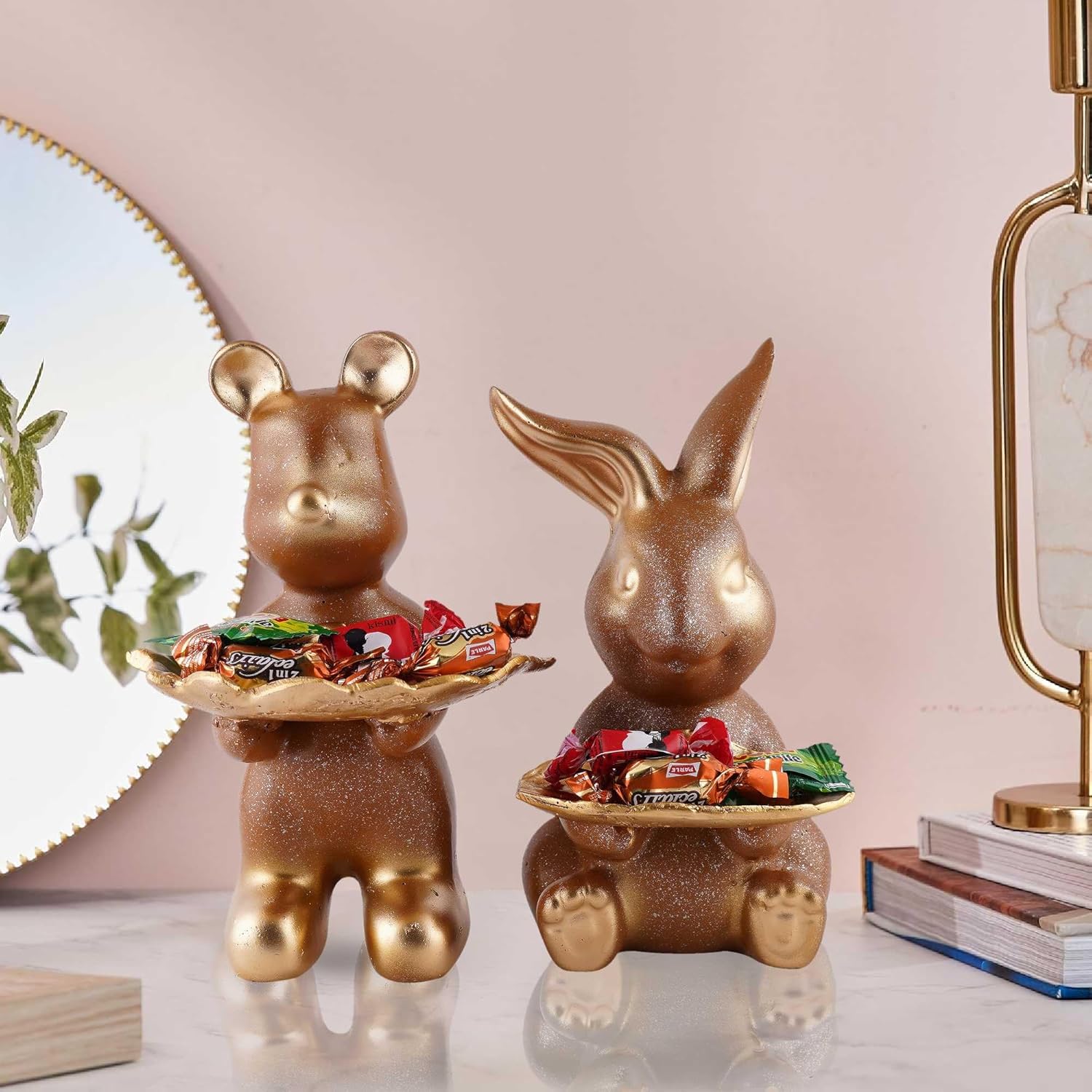 Home Decor Animal Statues Set of Two Dec...