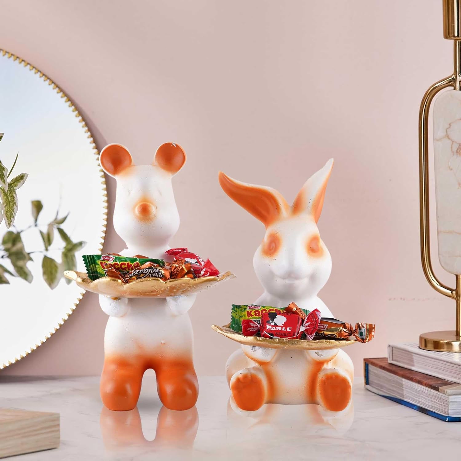 Home Decor Animal Statues Set of Two Dec...