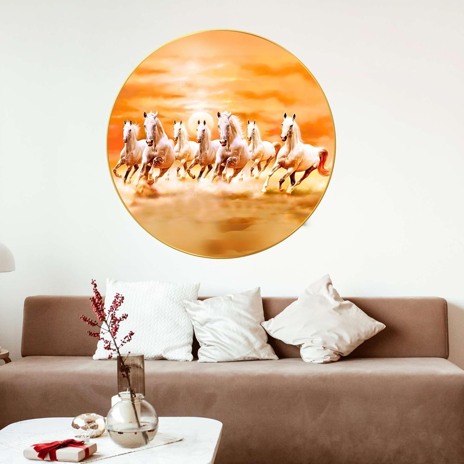 Seven Horses Vastu Painting For Wall Dec...