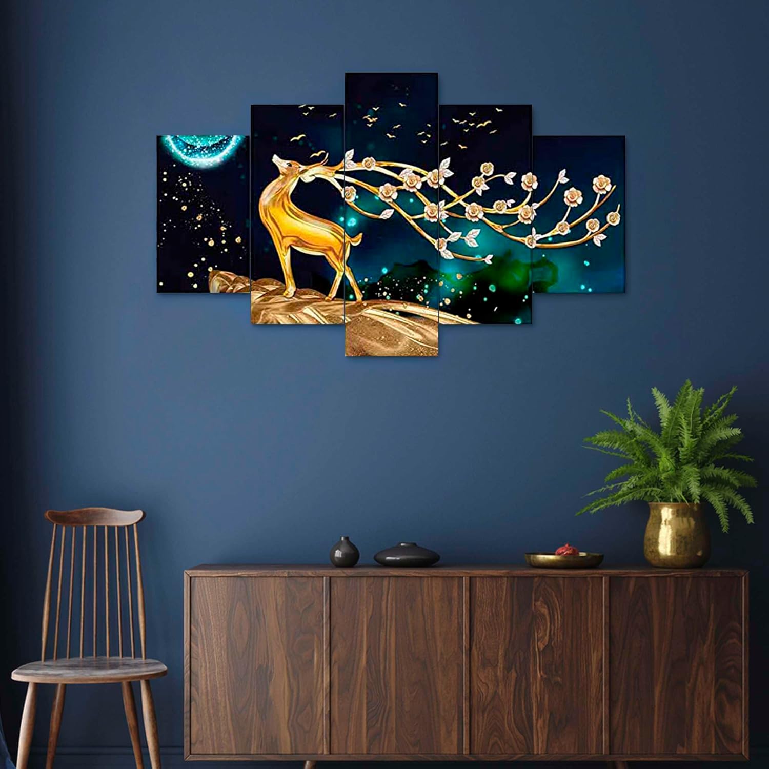 MDF Framed 3D Wall Painting Set of Five...
