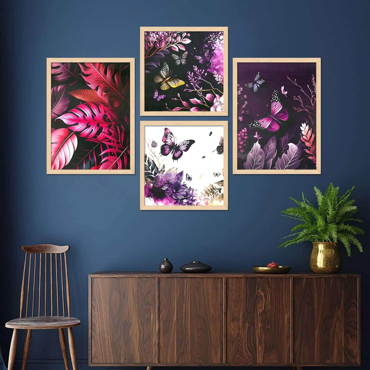 Framed Painting Set of Four for Wall Pai...