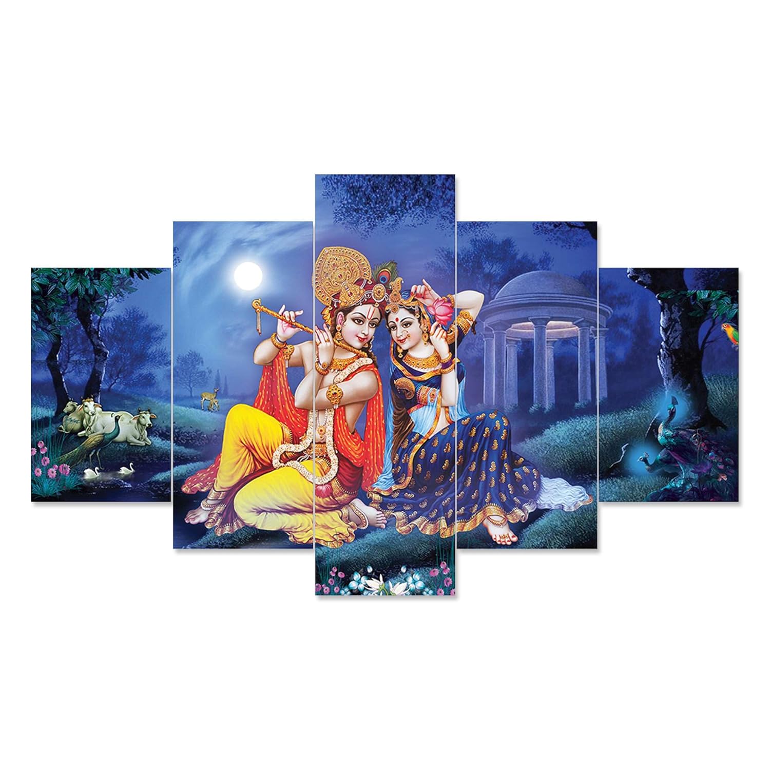 MDF Framed 3D Wall Painting Set of Five...