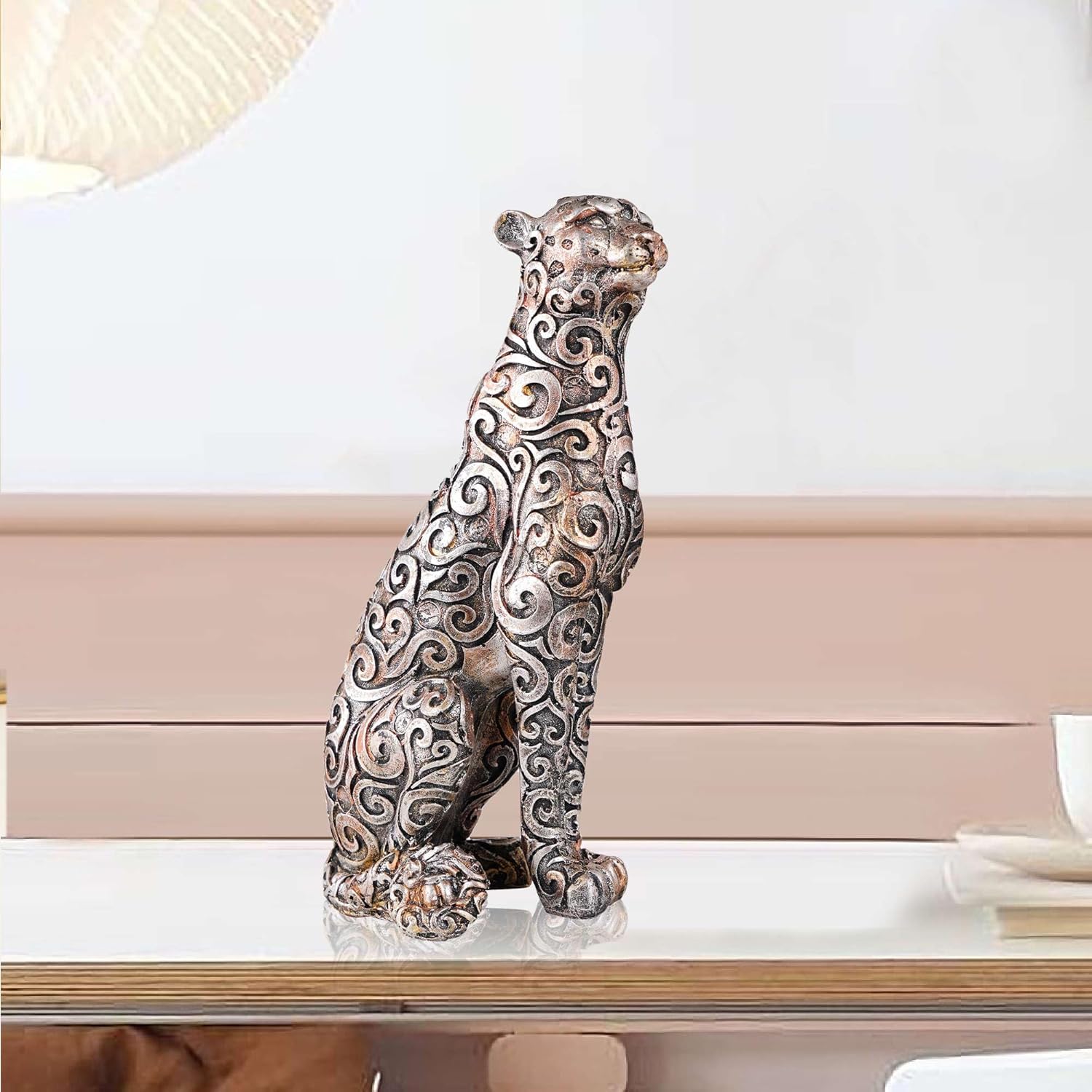 Panther Sitting Position Animal Showpiec...