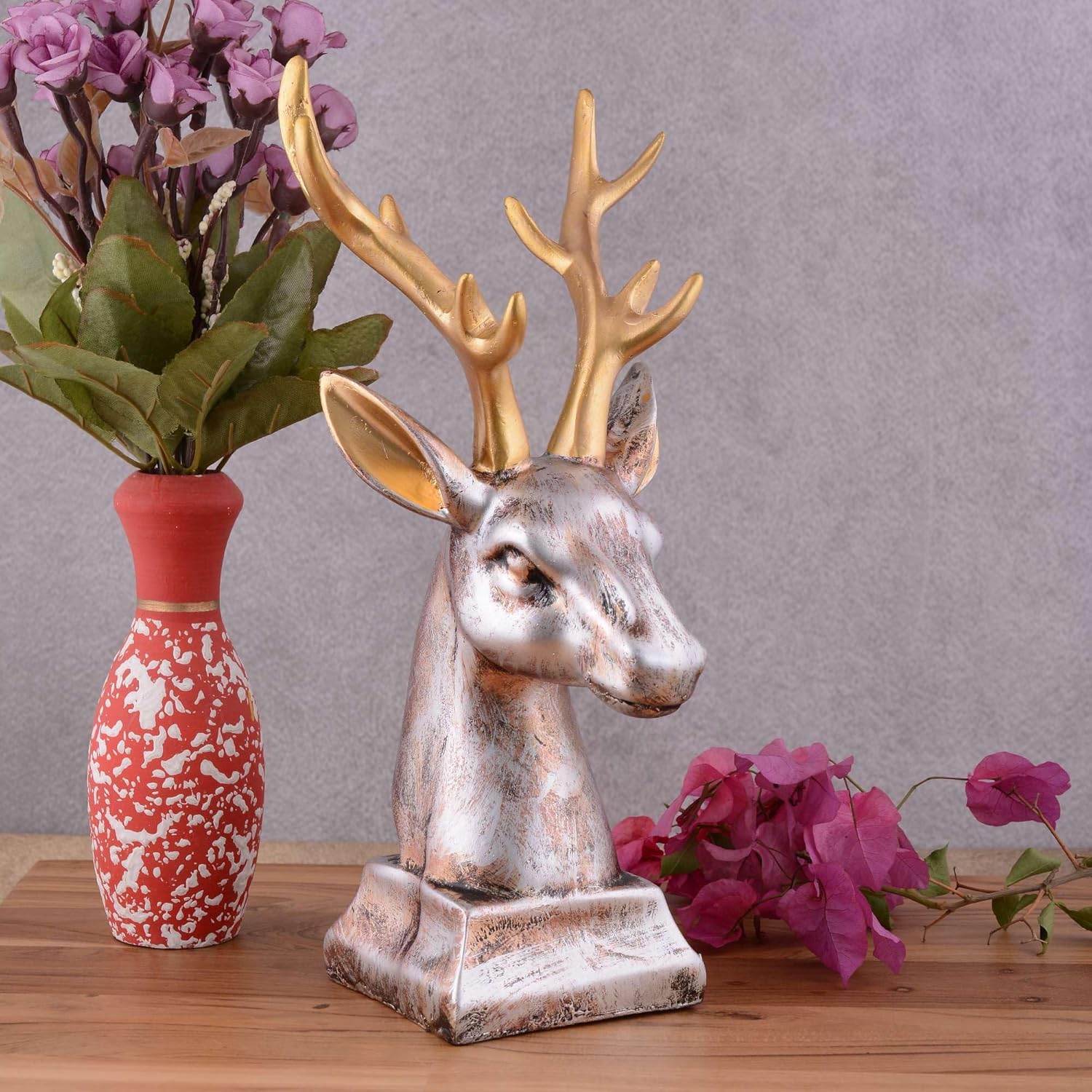 Deer Head Showpiece Animal Resin Figurin...