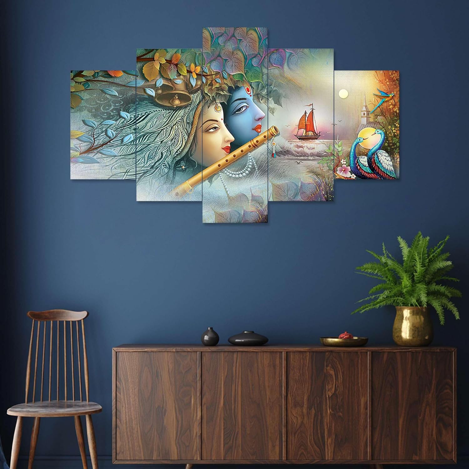 MDF Framed 3D Wall Painting Set of Five...