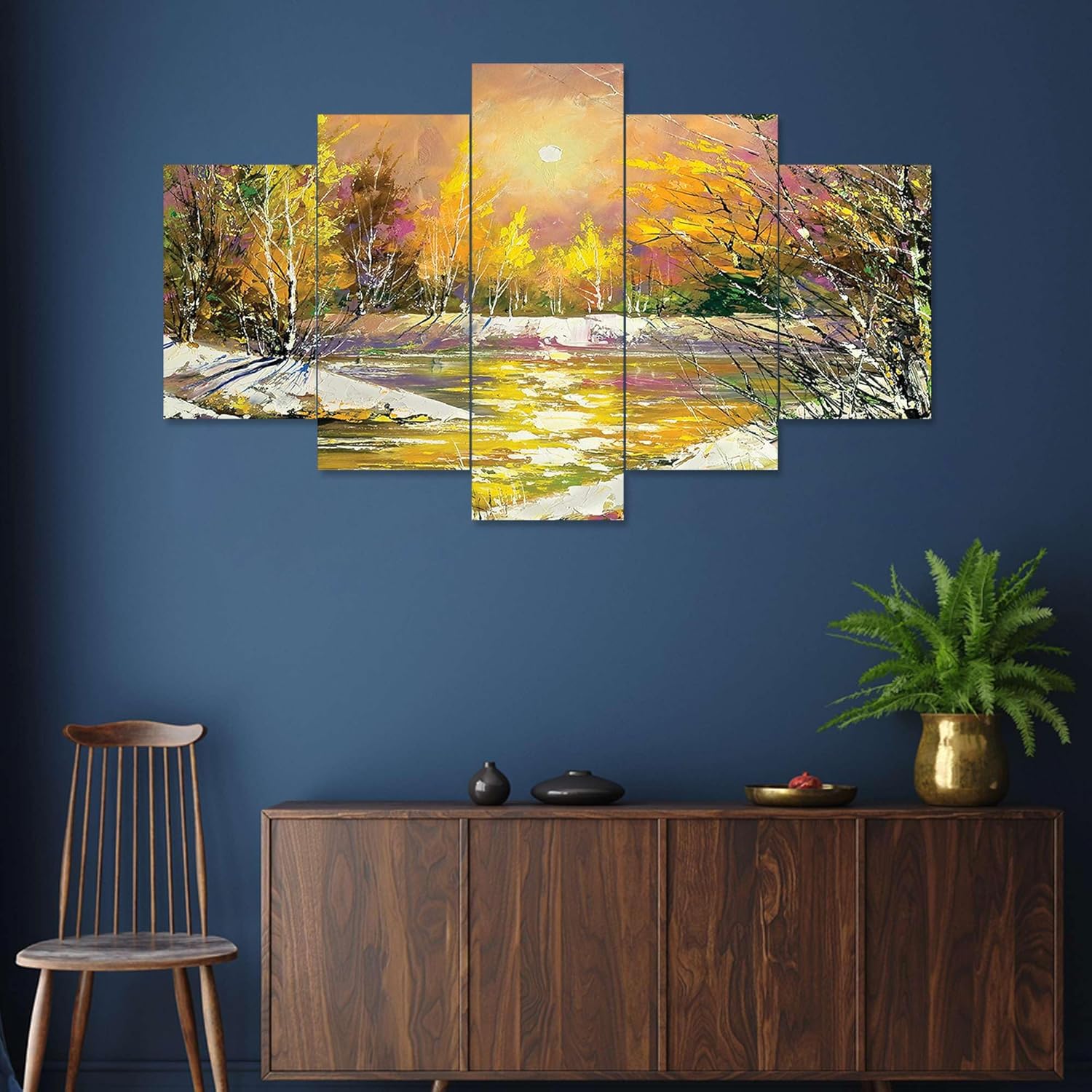 MDF Framed 3D Wall Painting Set of Five...