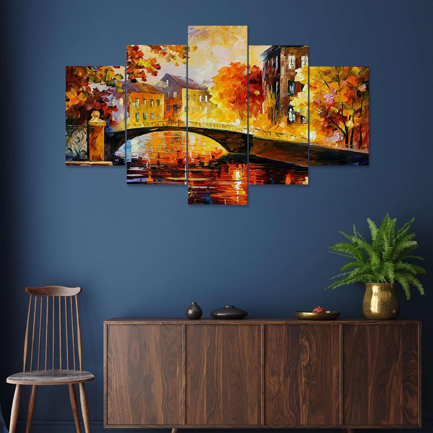 MDF Framed 3D Wall Painting Set of Five...