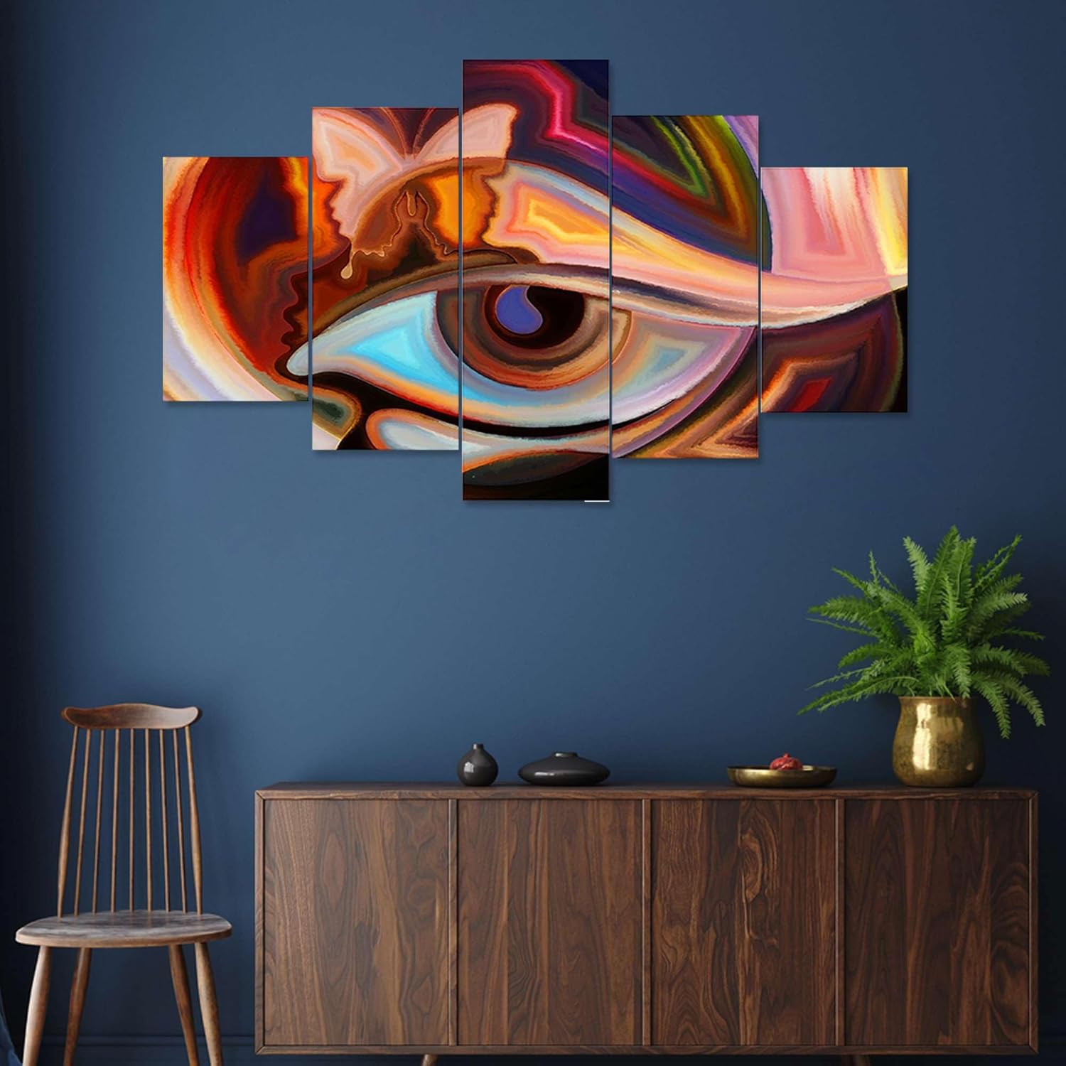 MDF Framed 3D Wall Painting Set of Five...