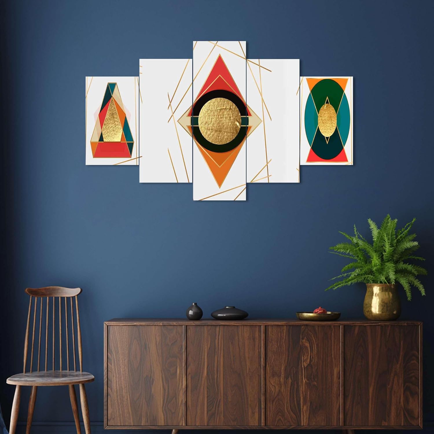 MDF Framed 3D Wall Painting Set of Five...