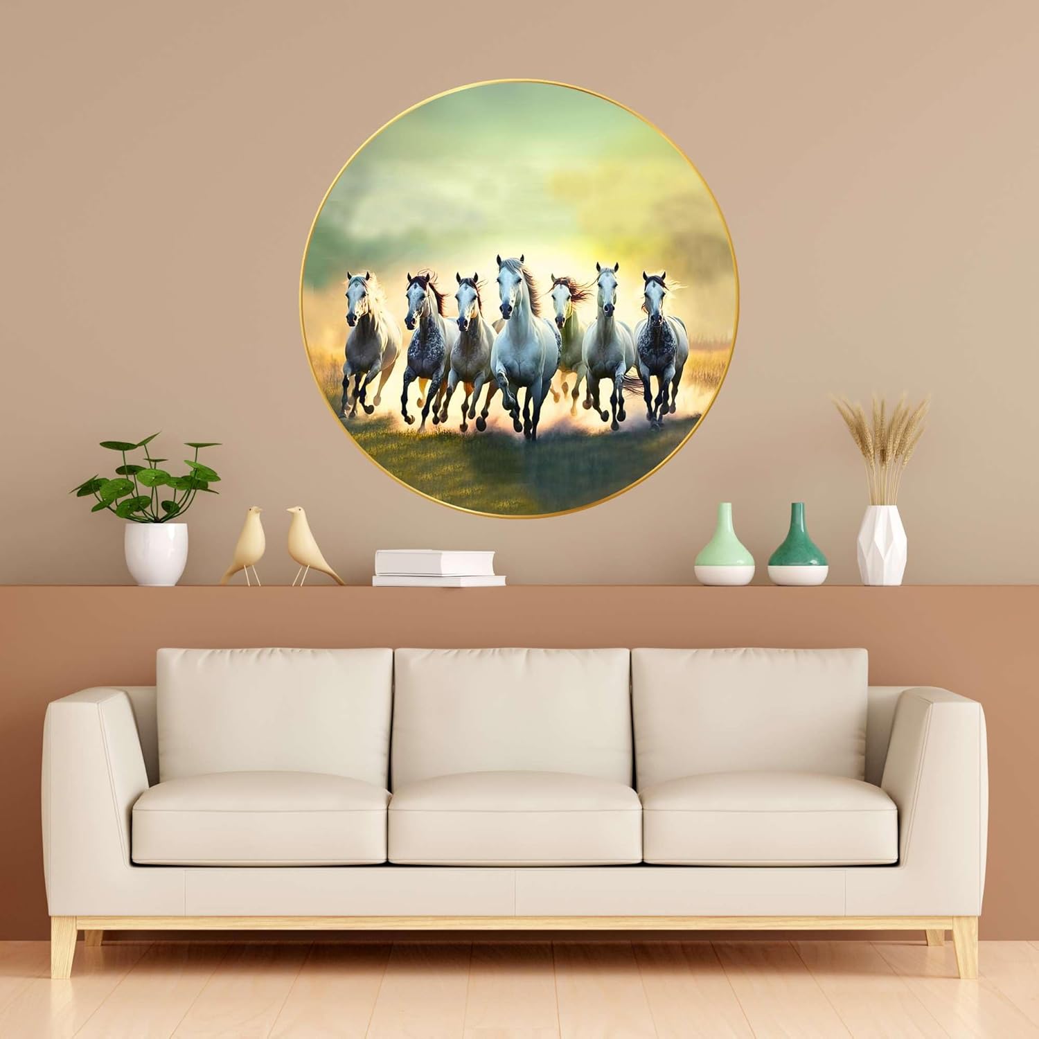 Seven Horses Vastu Painting For Wall Dec...